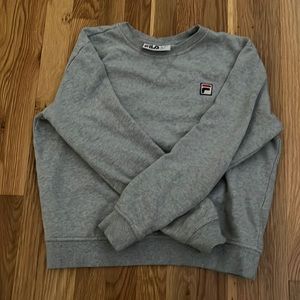 gray FILA sweatshirt